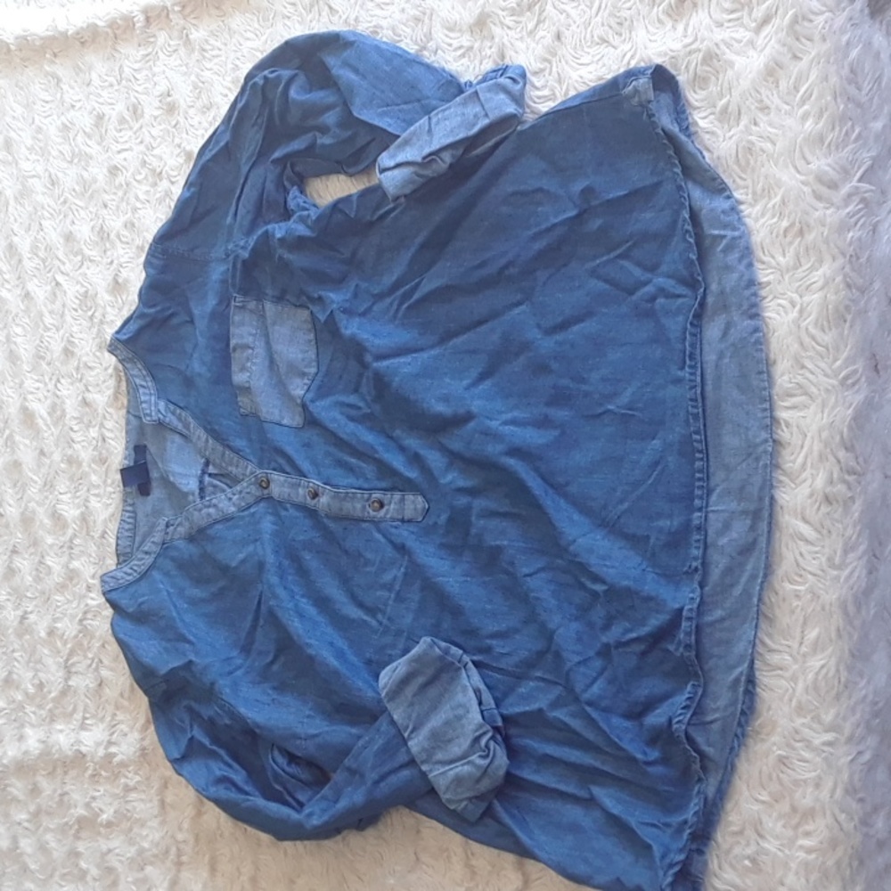 GAP Jean 3/4 Sleeved Shirt SIZE: LG